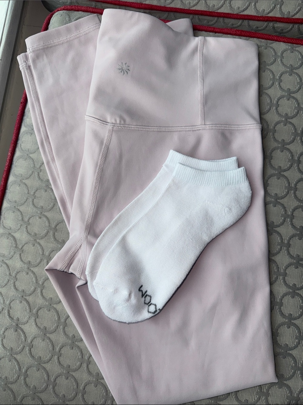 Athleta Elation Tight Leggings - Pale pink/ Lavender